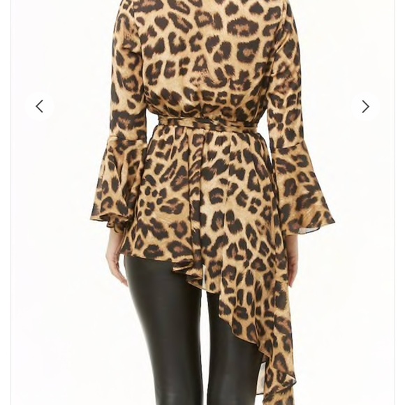 Leopard Print Asymmetrical Dress - Picture 2 of 11